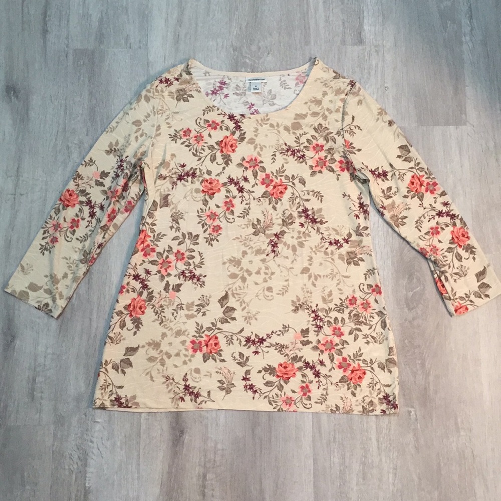 Beautiful Floral Blouse Croft and Barrow size Small
